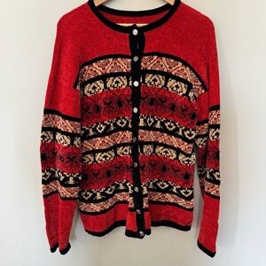 CB Milligan Milligan Brand Southwest Vintage Chenille Cardigan Size Medium